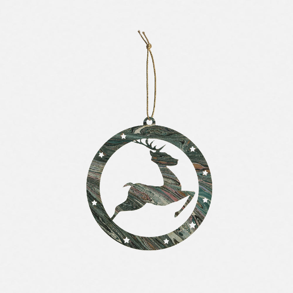 Pallina di Natale - Renna<br>Collezione Marmi