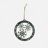 Pallina di Natale - Fiocco di neve<br>Collezione Marmi