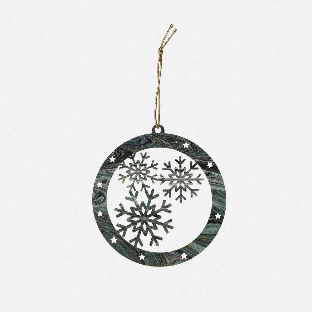 Pallina di Natale - Fiocco di neve<br>Collezione Marmi