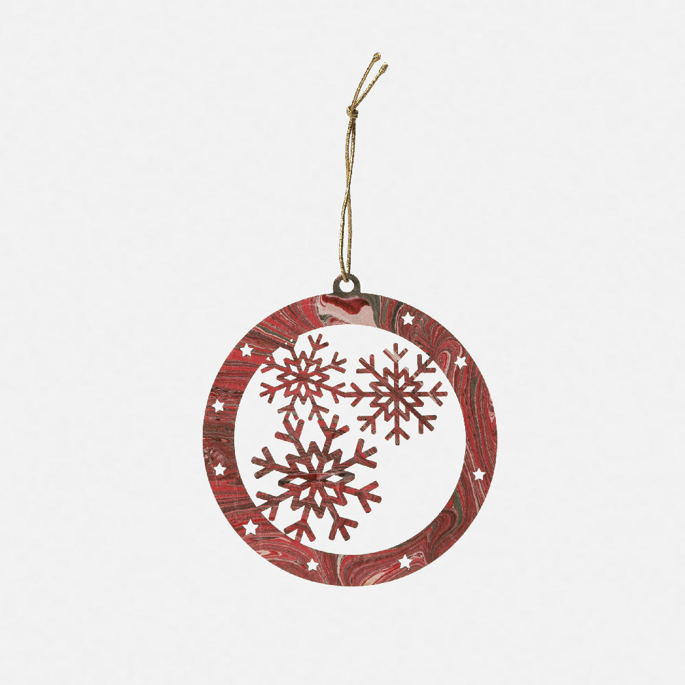Pallina di Natale - Fiocco di neve<br>Collezione Marmi