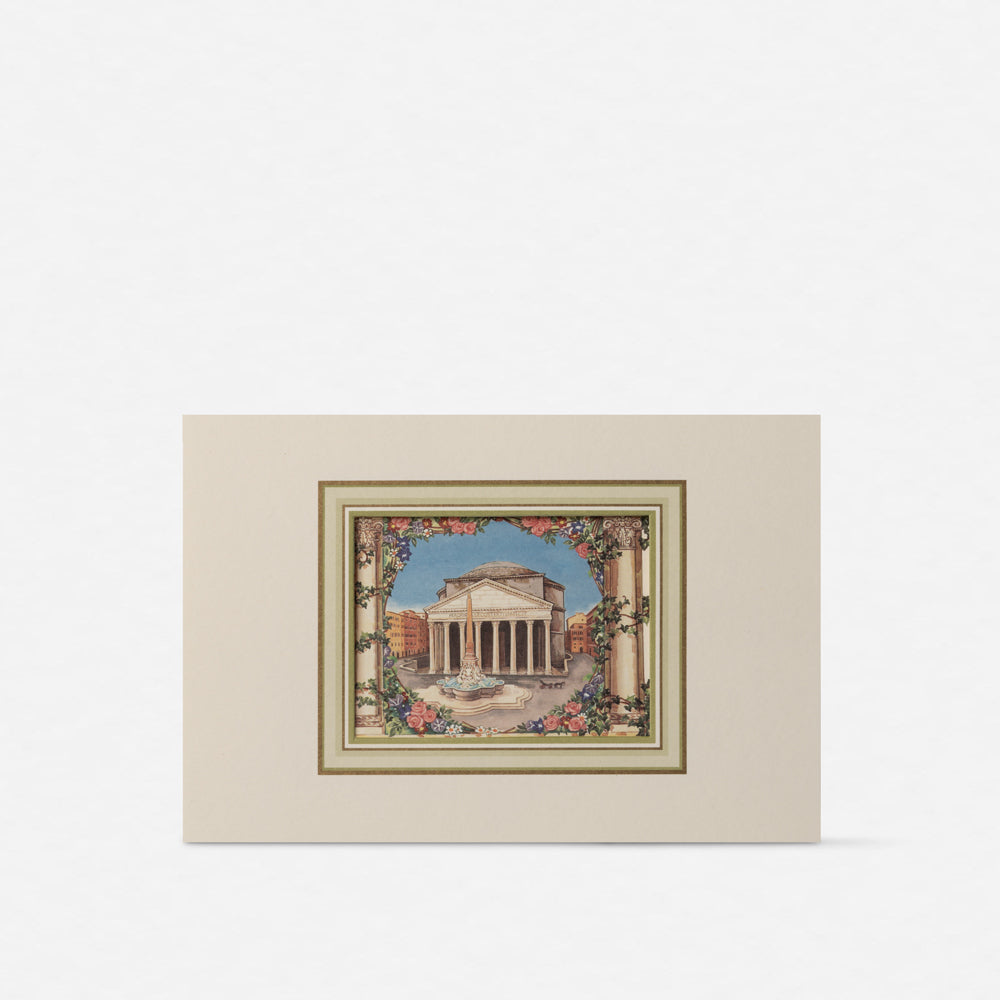 Biglietto doppio Partecipazione con busta<br>Veduta Pantheon