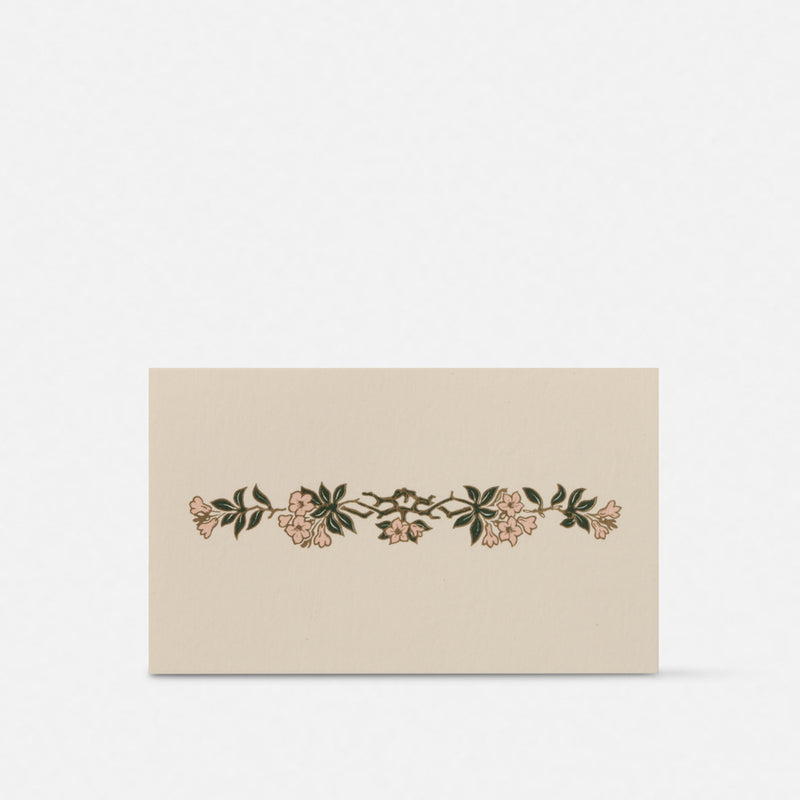 Double card - pink flower branch