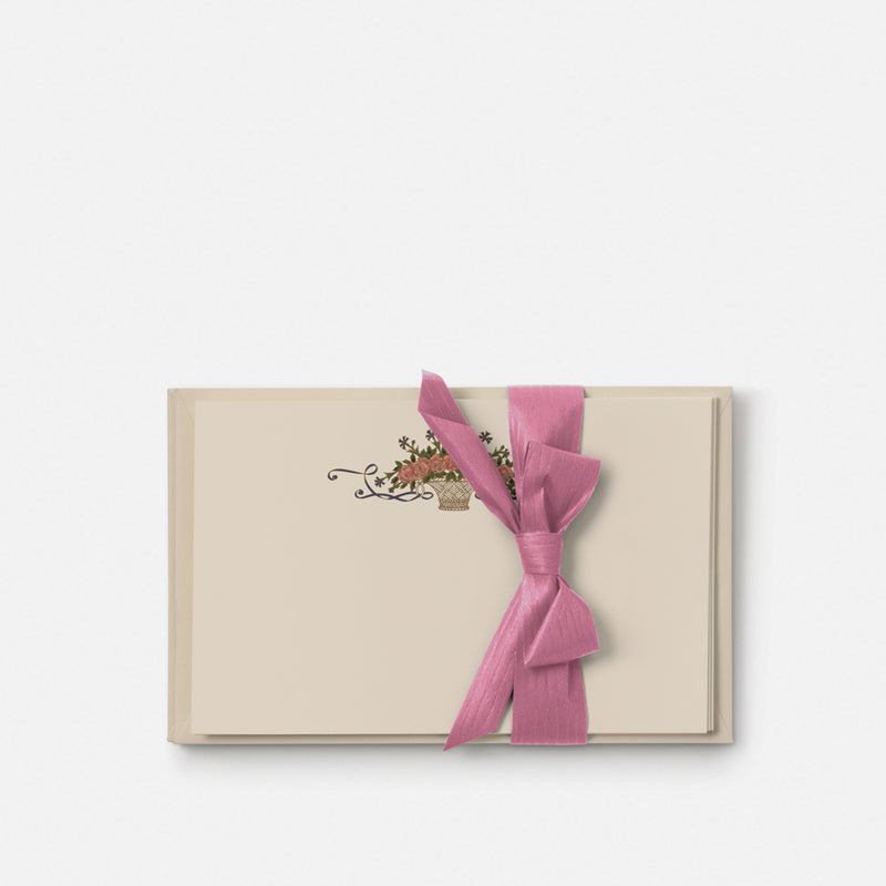 Single card/Invitation - Rose basket