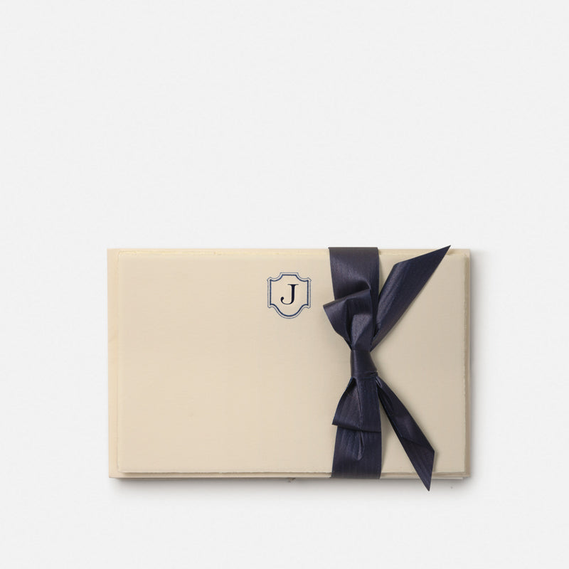 Single card/Invitation - SM - Embossed initials (AZ)