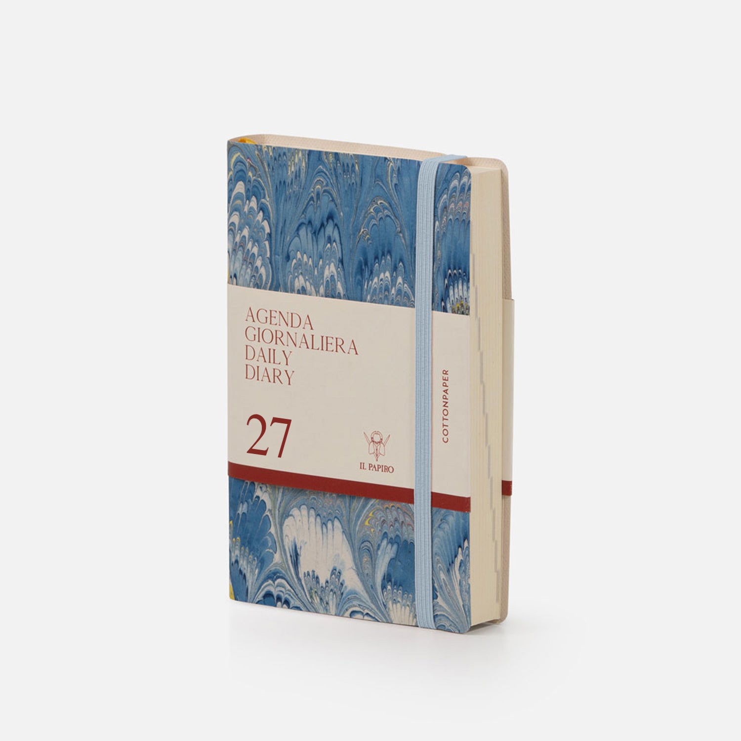 Agenda giornaliera cottonpaper con elastico - Pavoni
