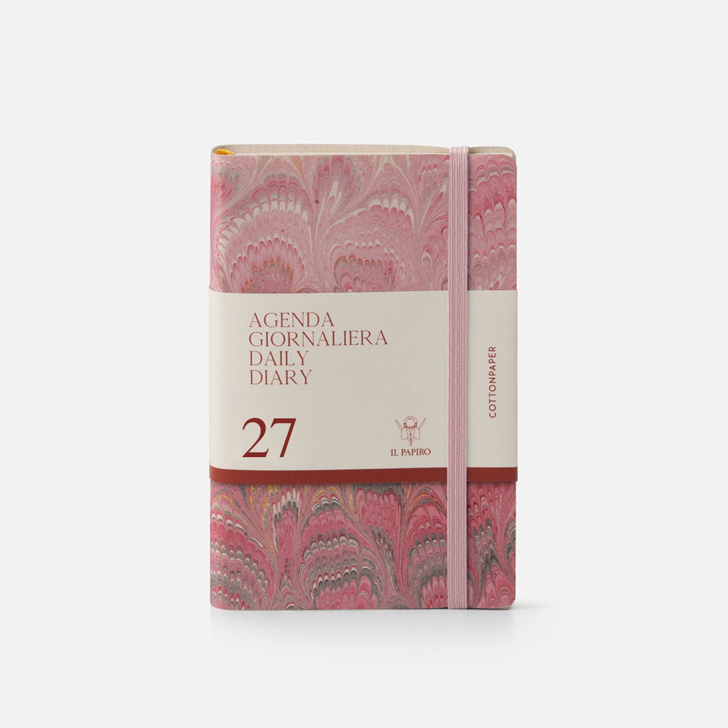 Agenda giornaliera cottonpaper con elastico - Pavoni