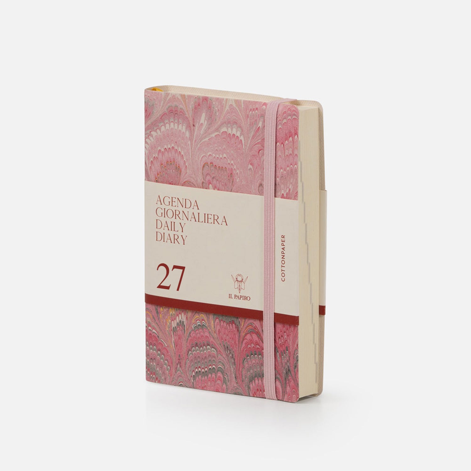 Agenda giornaliera cottonpaper con elastico - Pavoni