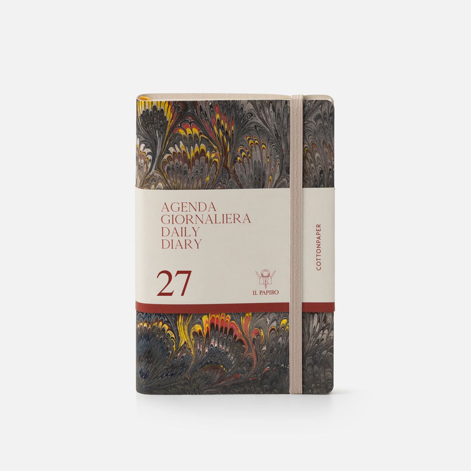 Agenda giornaliera cottonpaper con elastico - Pavoni