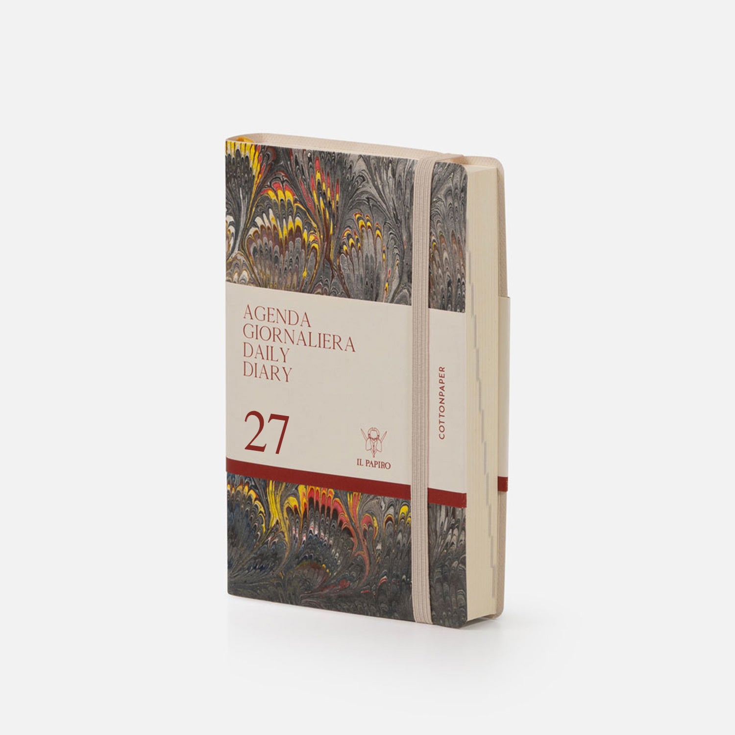 Agenda giornaliera cottonpaper con elastico - Pavoni