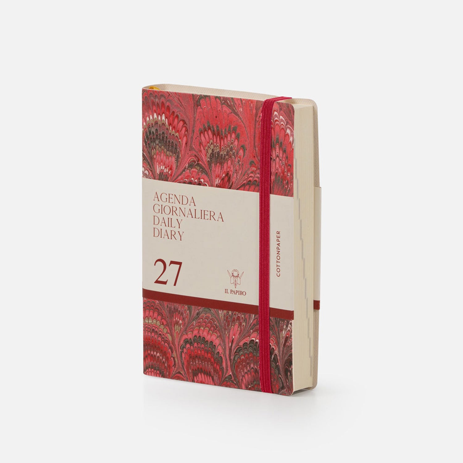 Agenda giornaliera cottonpaper con elastico - Pavoni