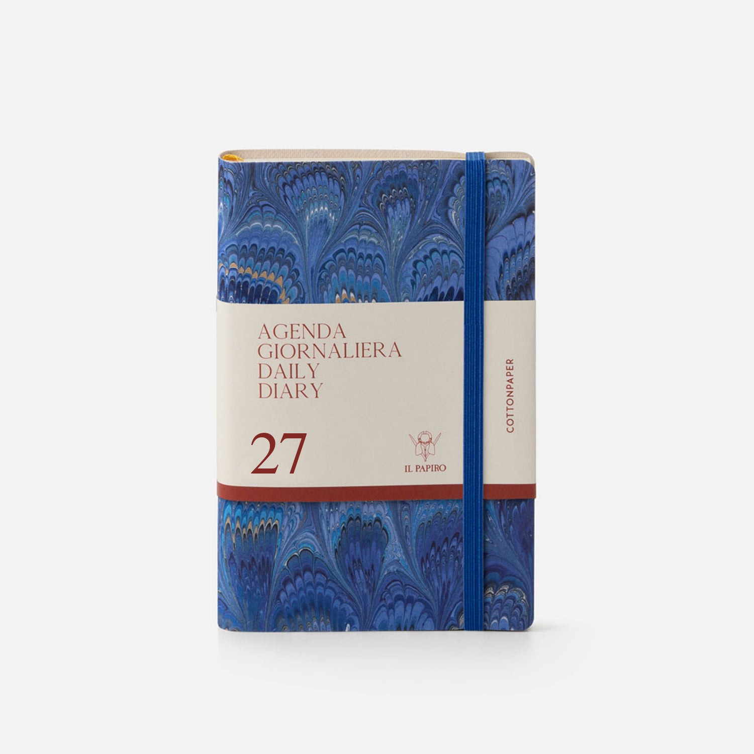 Agenda giornaliera cottonpaper con elastico - Pavoni