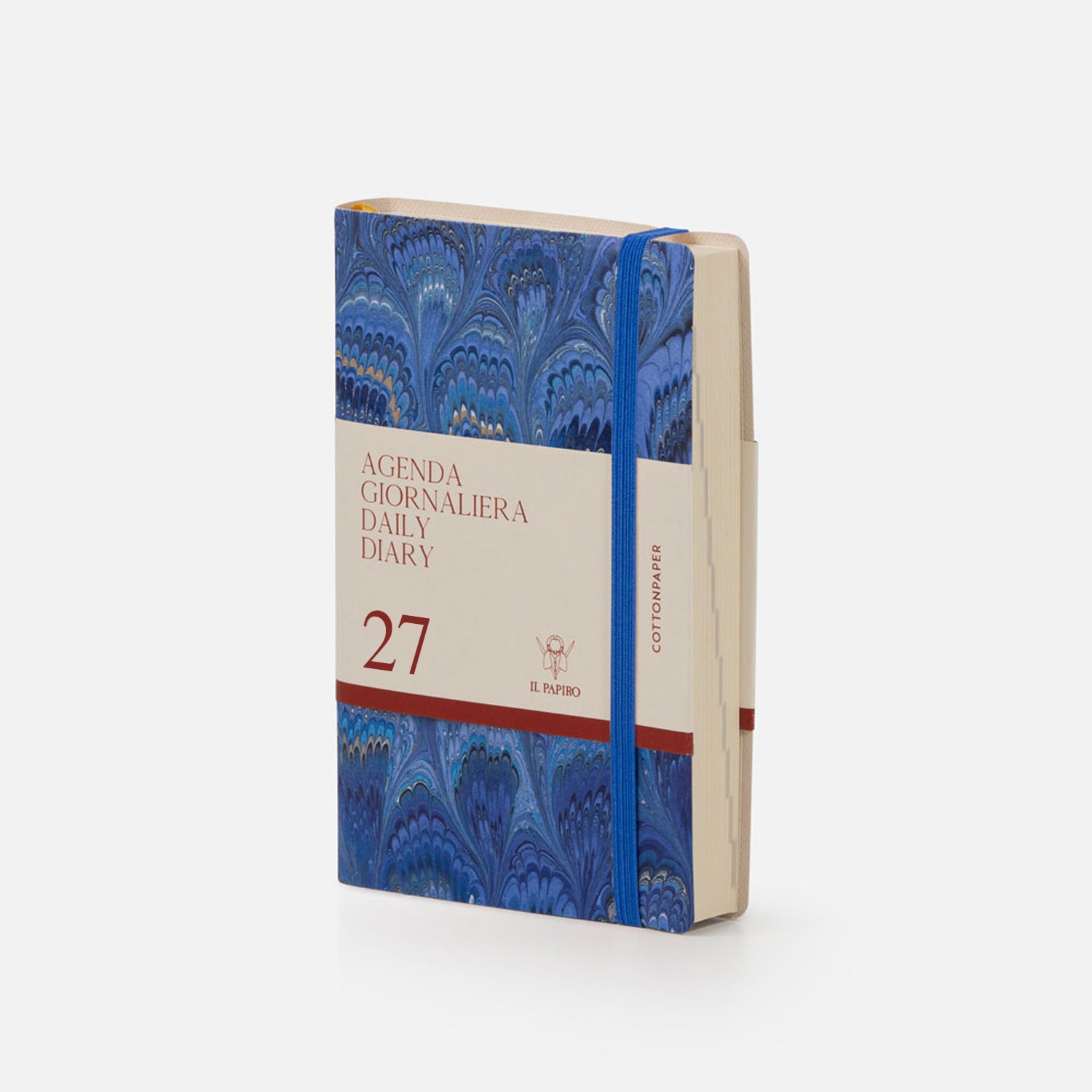 Agenda giornaliera cottonpaper con elastico - Pavoni