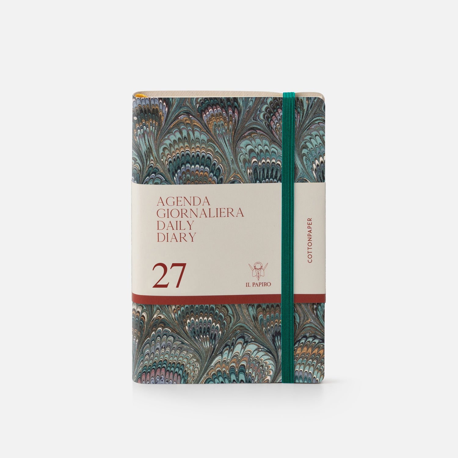 Agenda giornaliera cottonpaper con elastico - Pavoni