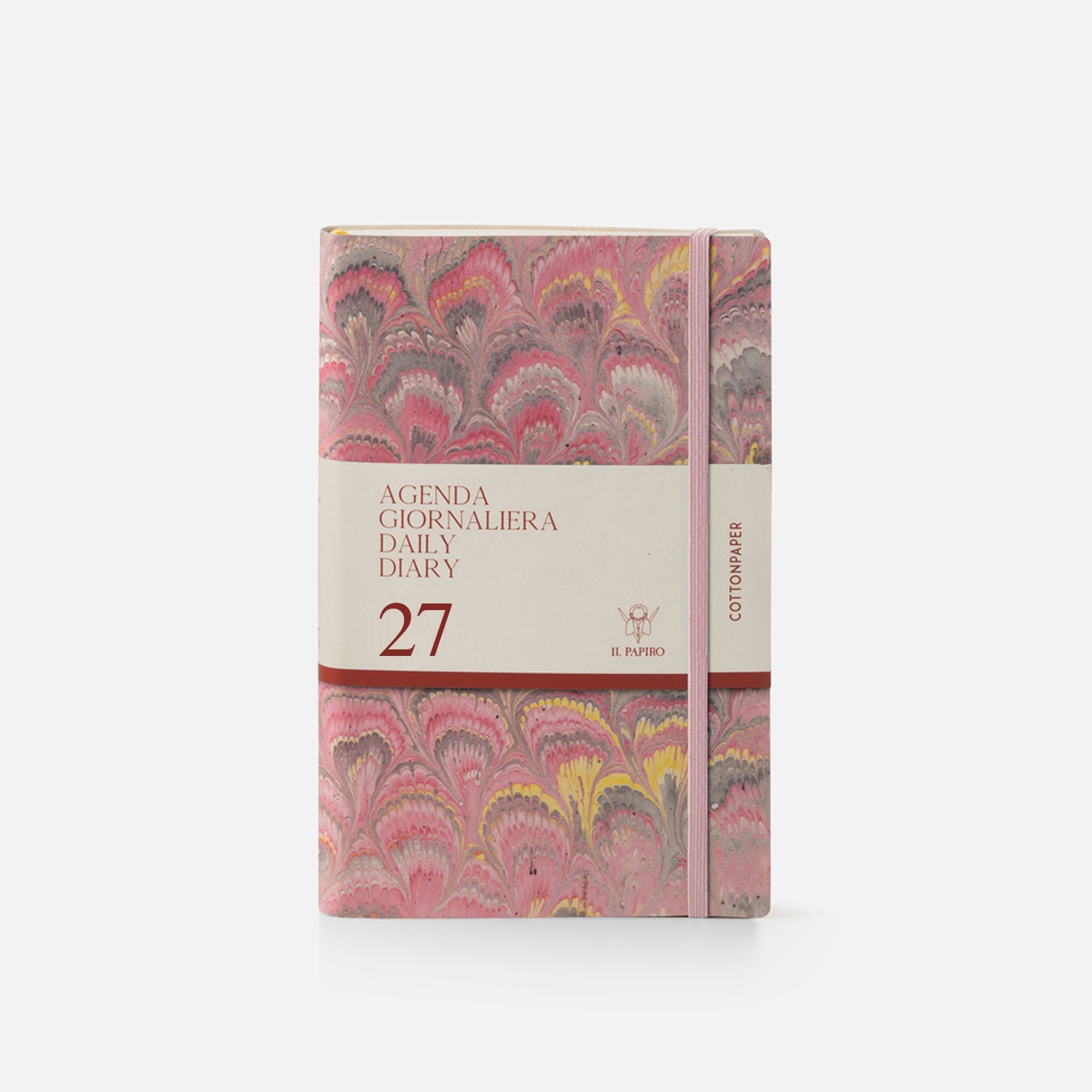 Agenda giornaliera cottonpaper con elastico - Pavoni