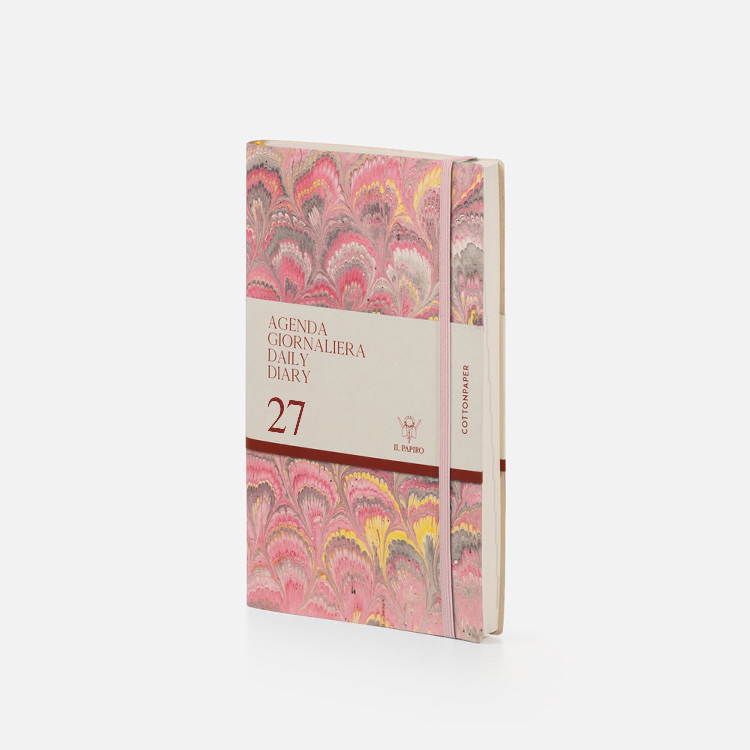 Agenda giornaliera cottonpaper con elastico - Pavoni