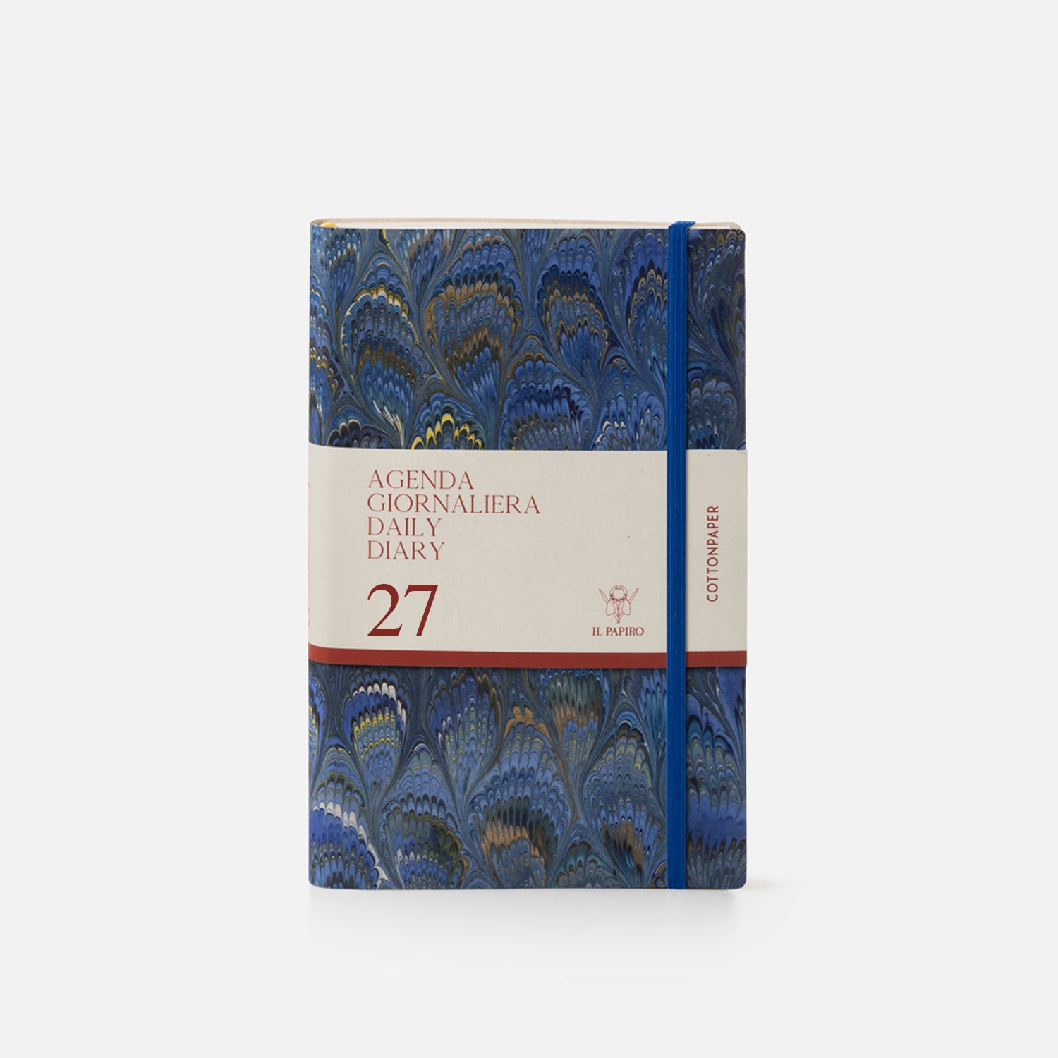 Agenda giornaliera cottonpaper con elastico - Pavoni