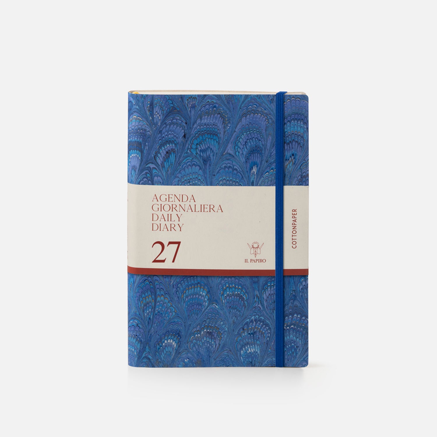 Agenda giornaliera cottonpaper con elastico - Pavoni
