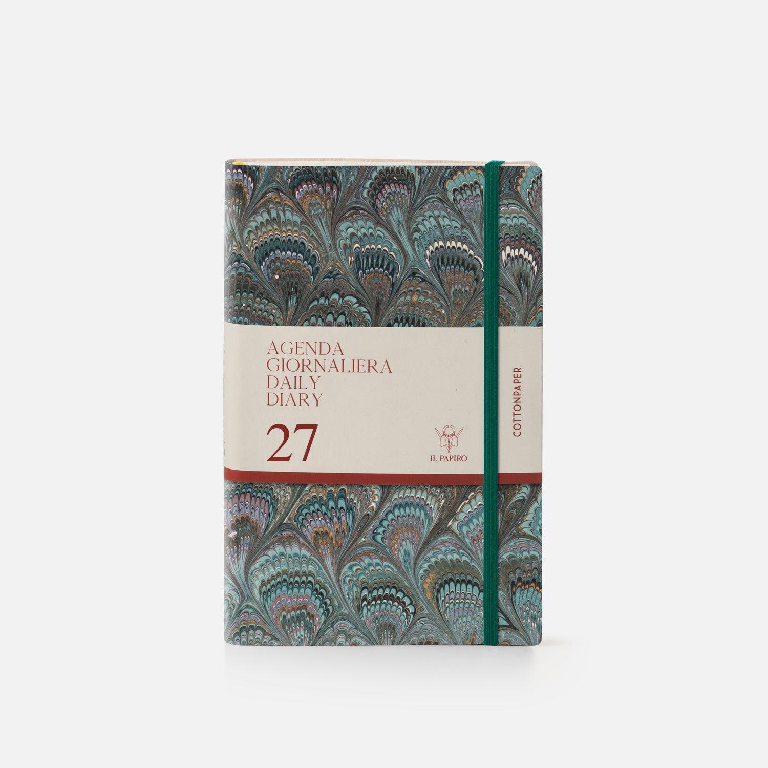 Agenda giornaliera cottonpaper con elastico - Pavoni
