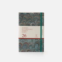 Cottonpaper weekly diary with elastic - Peacocks