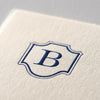 Single card/Invitation - LG - Embossed initials