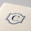 Single card/Invitation - LG - Embossed initials