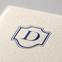 Single card/Invitation - LG - Embossed initials