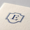 Single card/Invitation - LG - Embossed initials