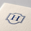 Single card/Invitation - LG - Embossed initials