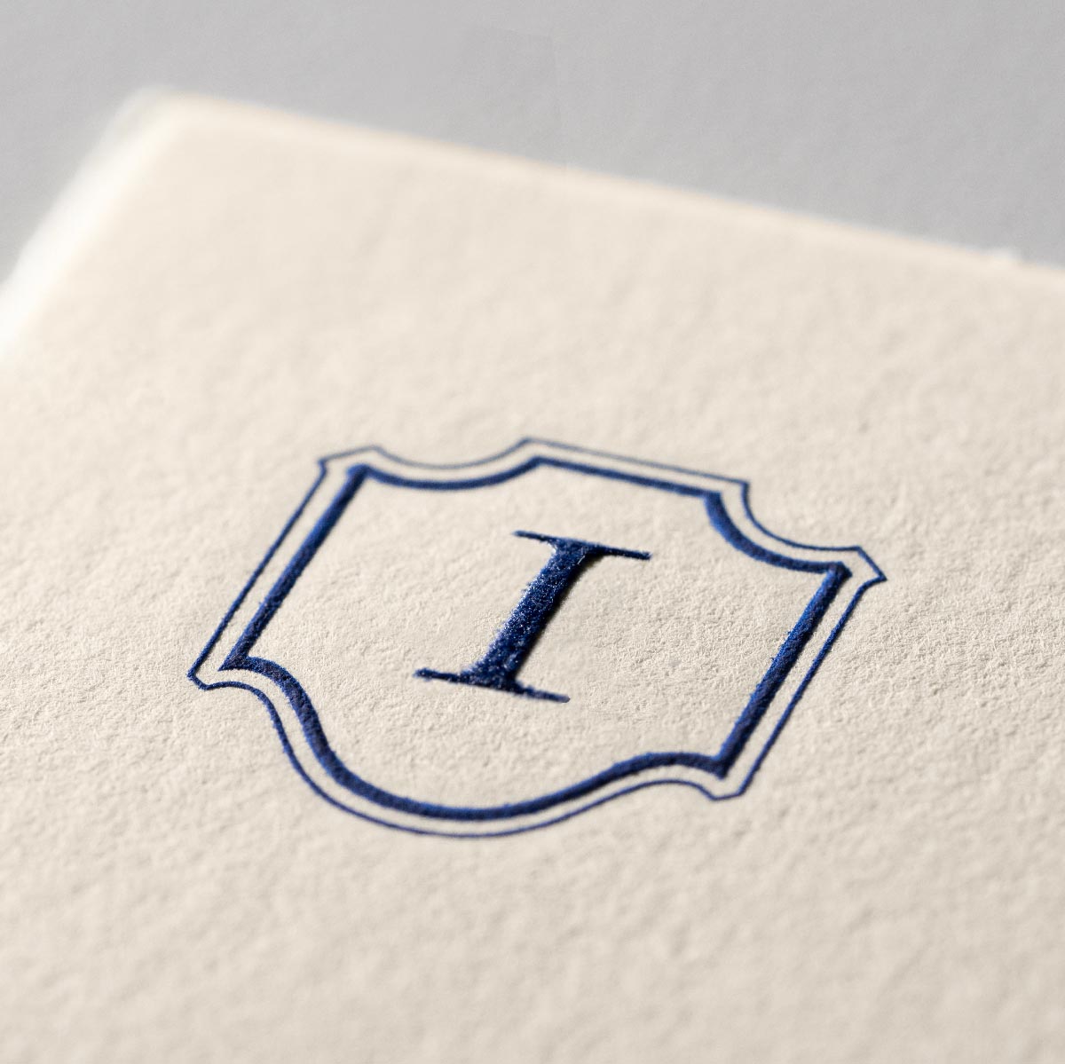 Single card/Invitation - LG - Embossed initials