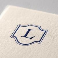 Single card/Invitation - LG - Embossed initials