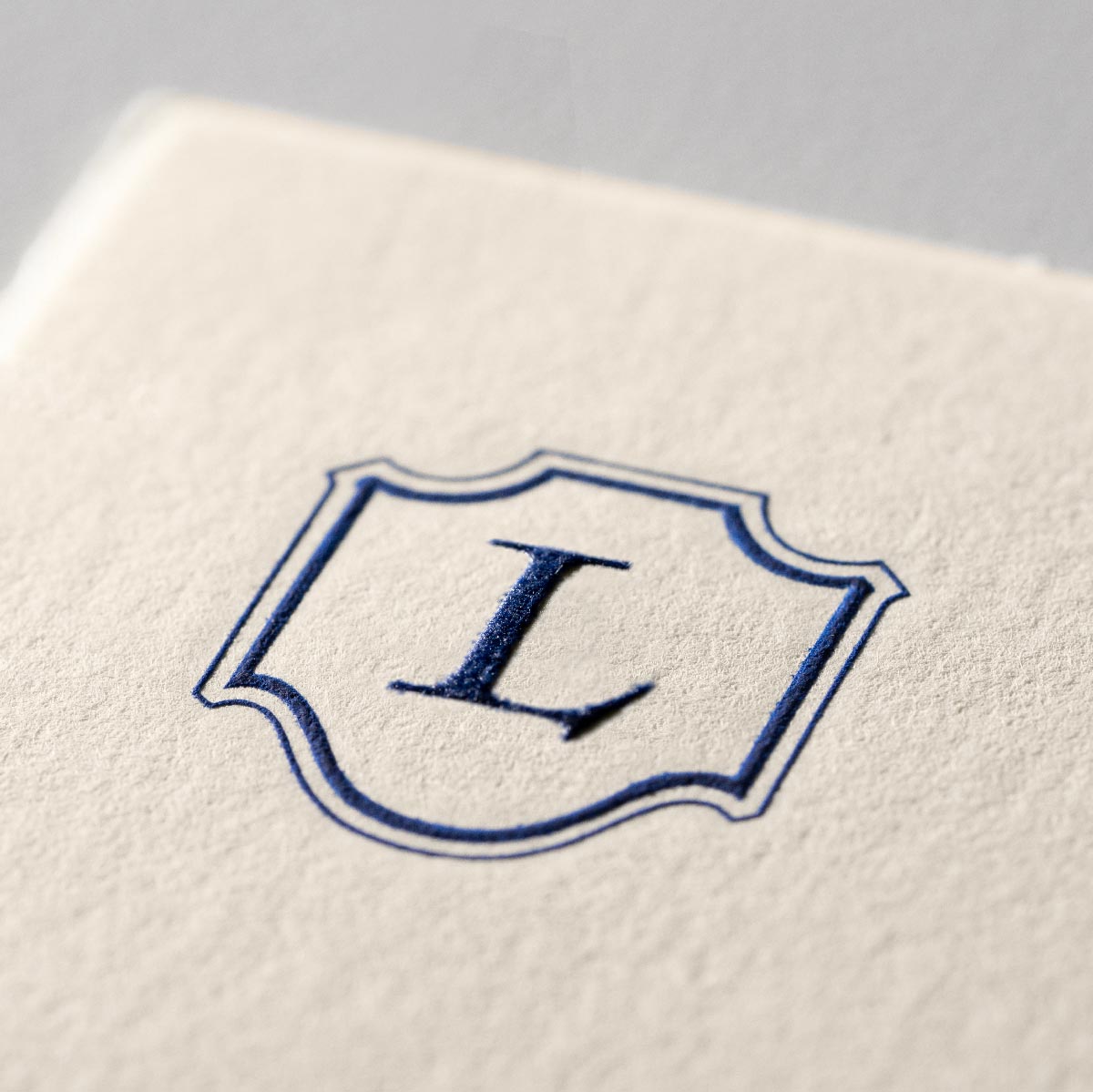 Single card/Invitation - LG - Embossed initials