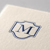 Single card/Invitation - LG - Embossed initials