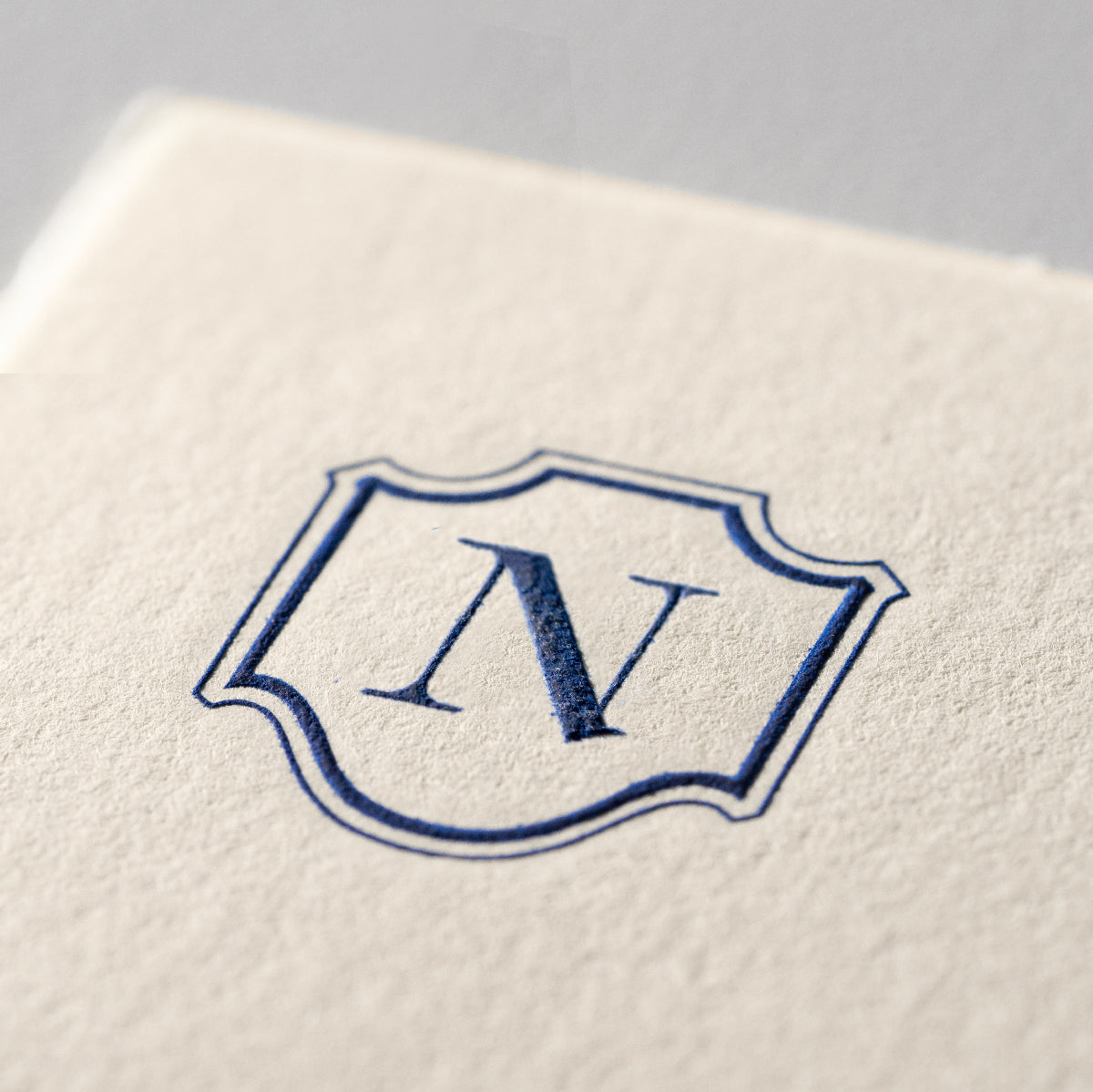 Single card/Invitation - LG - Embossed initials