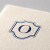 Single card/Invitation - LG - Embossed initials