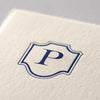 Single card/Invitation - LG - Embossed initials