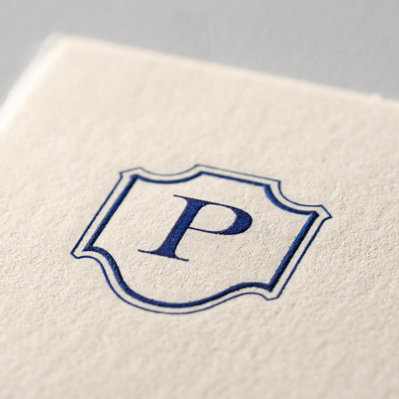 Single card/Invitation - LG - Embossed initials