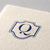 Single card/Invitation - LG - Embossed initials