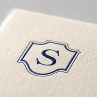 Single card/Invitation - LG - Embossed initials