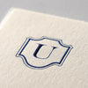 Single card/Invitation - LG - Embossed initials