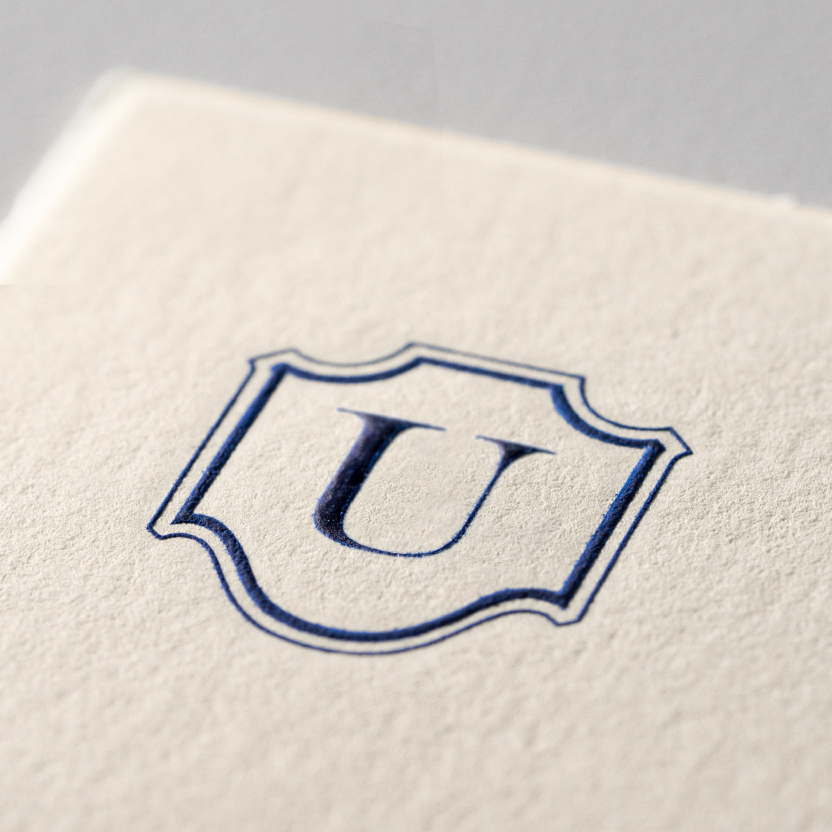 Single card/Invitation - LG - Embossed initials