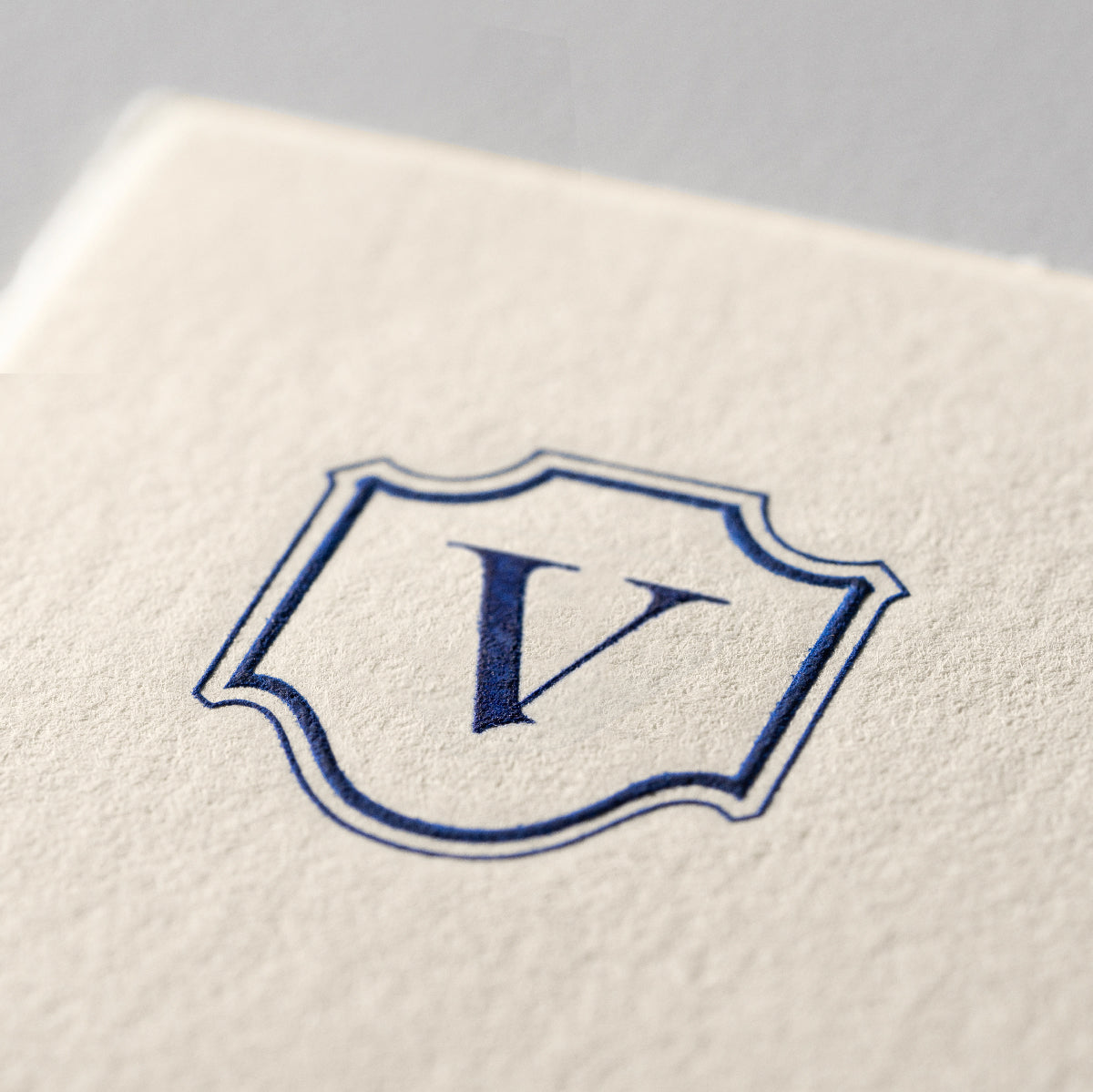 Single card/Invitation - LG - Embossed initials