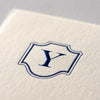 Single card/Invitation - LG - Embossed initials