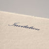 Single card/Embossed invitation - Invitation