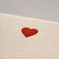 Single card/Embossed invitation - Heart