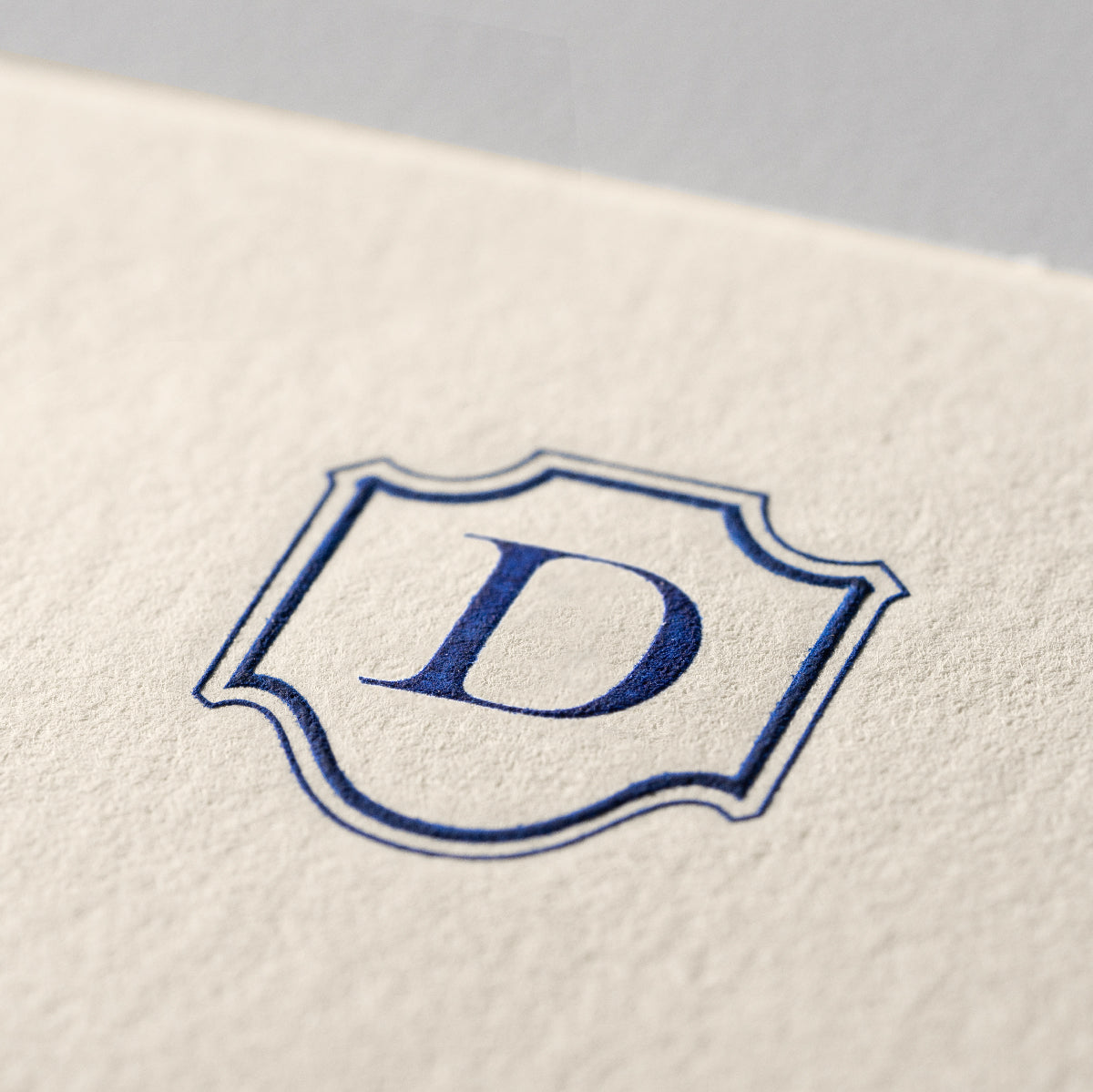 Single card/Invitation - SM - Embossed initials (A-Z)