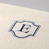 Single card/Invitation - SM - Embossed initials (A-Z)