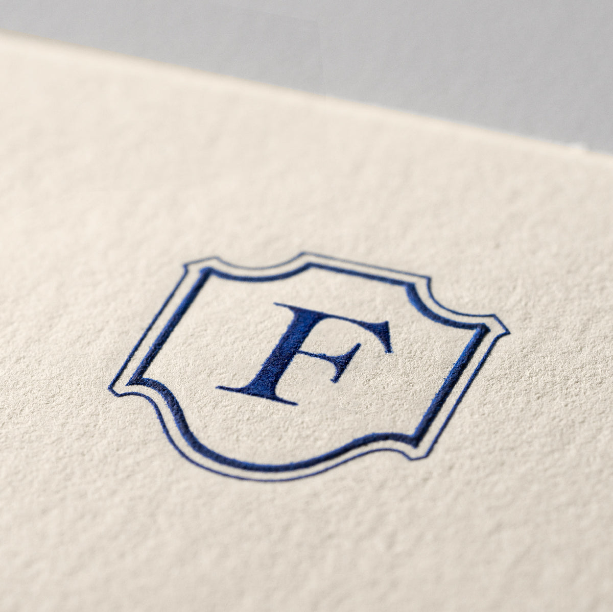 Single card/Invitation - SM - Embossed initials (A-Z)