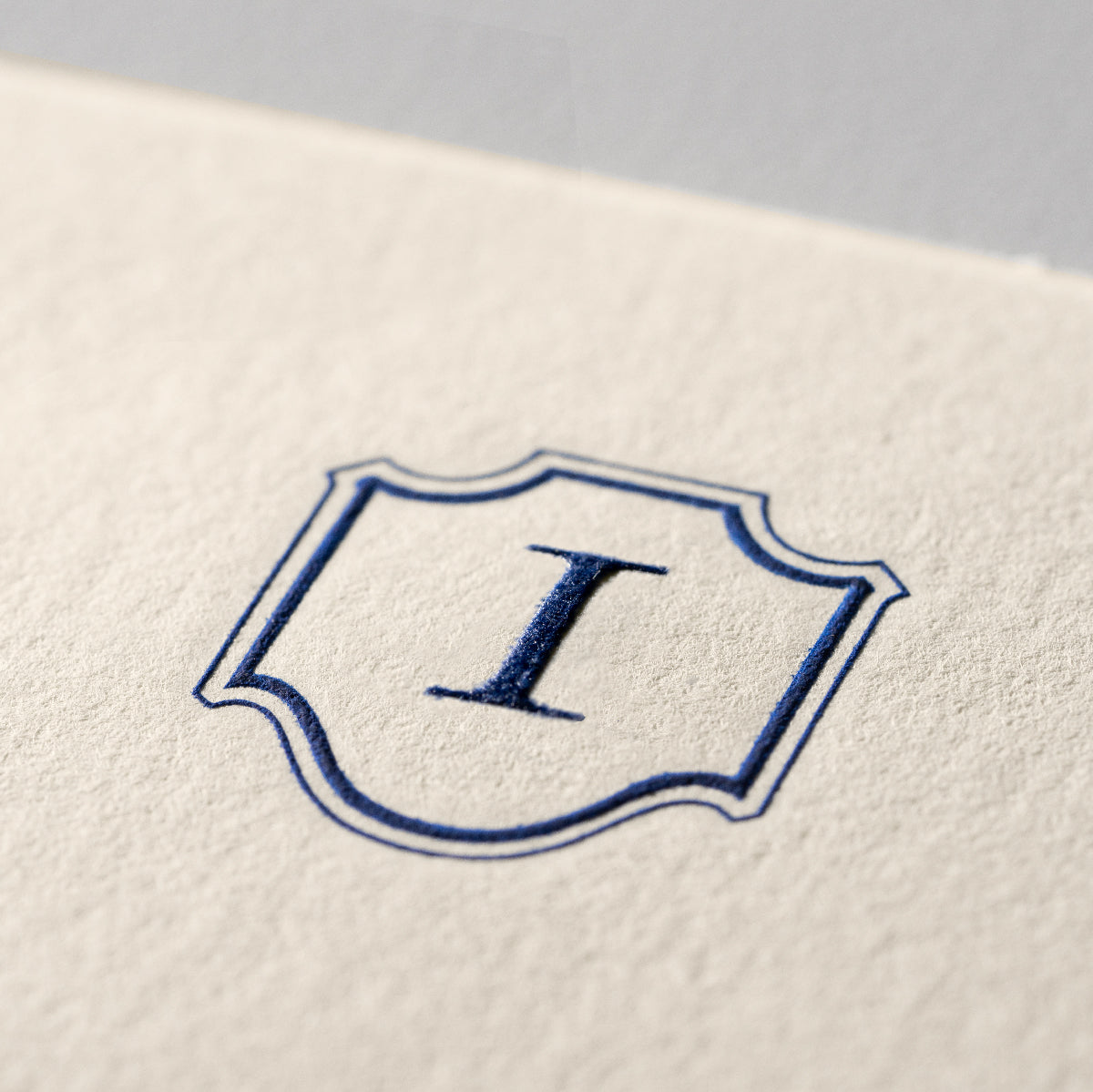 Single card/Invitation - SM - Embossed initials (A-Z)