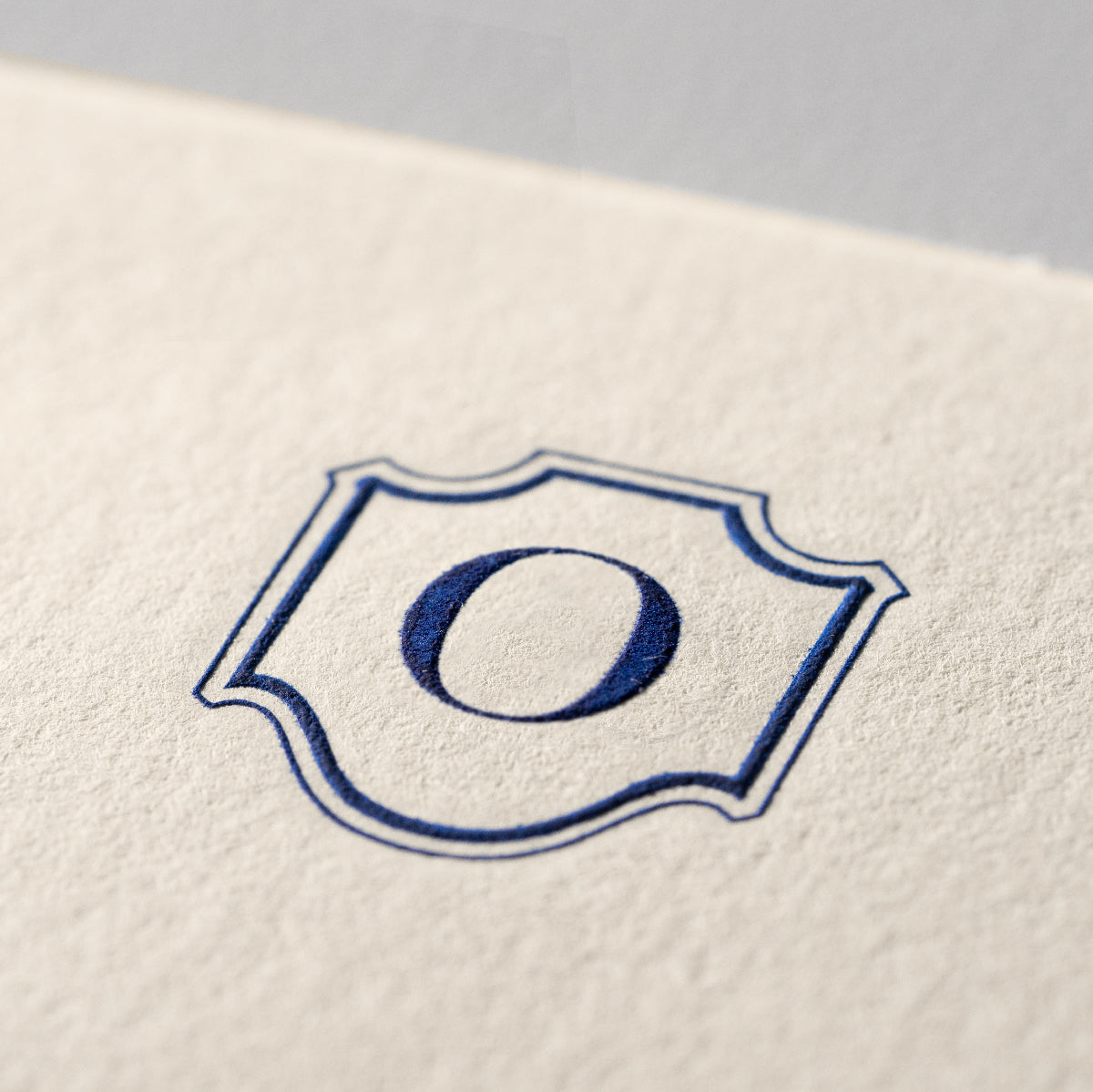 Single card/Invitation - SM - Embossed initials (A-Z)