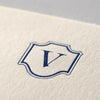 Single card/Invitation - SM - Embossed initials (A-Z)